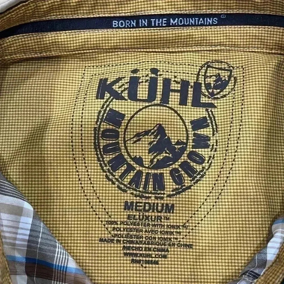 [M]KUHL  Plaid Cotton S/S Button Shirt Men - Picture 2 of 9